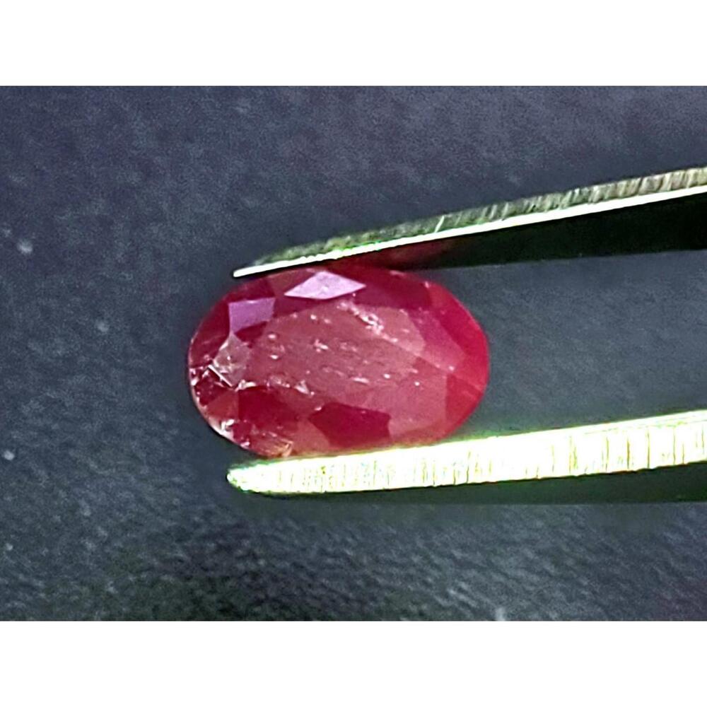 100% Natural Certified‎ Corundum Ruby Oval Non Treated 1.29ct
